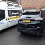 Mototyres 2 u Mobile Tyre fitting Lincolnshire Holbeach Tyres Ford Edge and Mototyres 2 u van