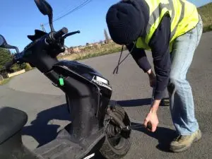 Mototyres 2 u Moped Scooter puncture repair in Grantham, Lincolnshire.