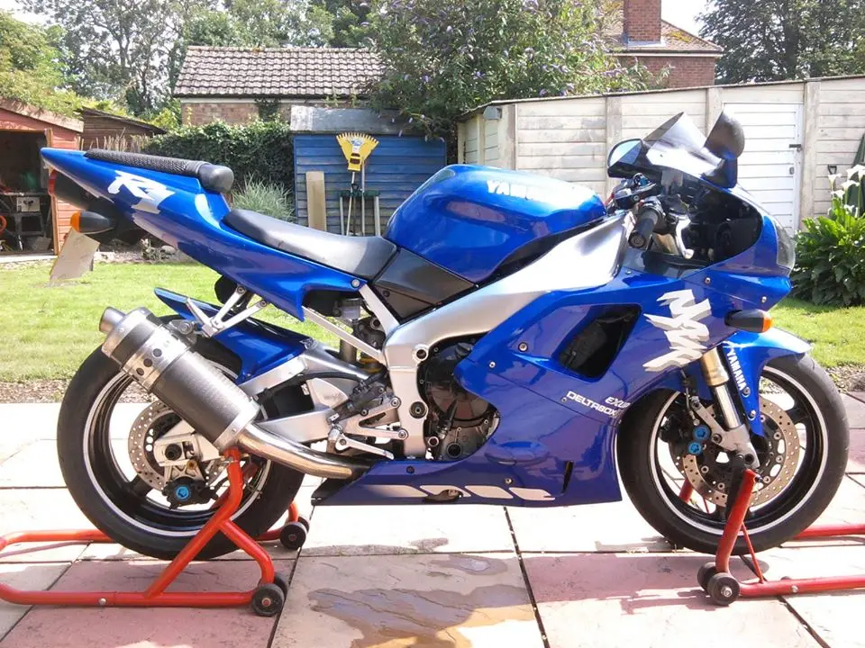 Motorcycle tyres fitted using motorbike stand and wheel removal by Mototyres 2 u